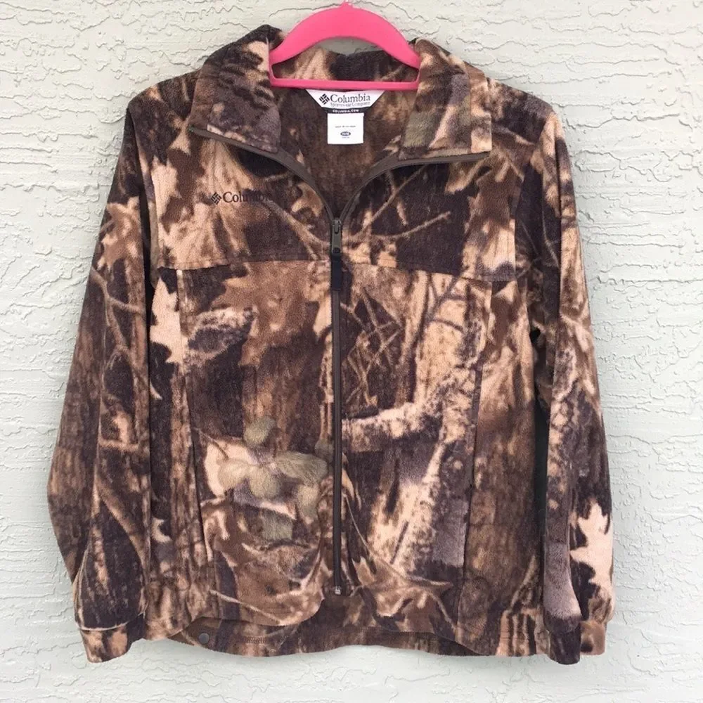 Columbia Camo Zip Up Sz 14/16 Youth Jacket